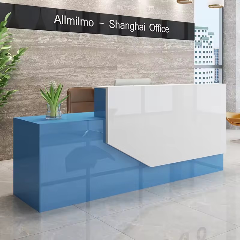 QT-03 escritorio office furniture desk tables set small scrivania rezeption modern front desk reception desk beauty salon