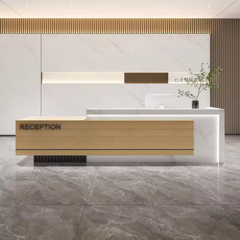 QT-74 office furniture desk tables set oficina scrivania rezeption modern front desk reception desk beauty salon