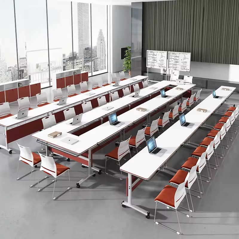 HYZ-49 escritorios de oficina office furniture modern conference table and chairs folding desk foldable table folding table