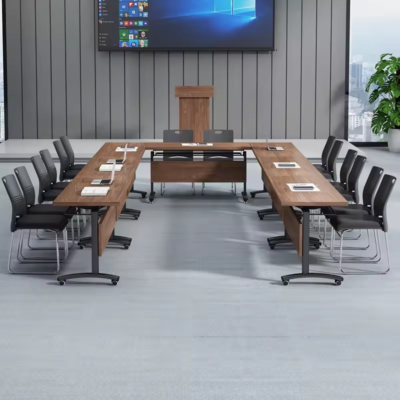 HYZ-24 wooden office furniture round meeting desk conference room tables and chairs modern conference table office meeting table